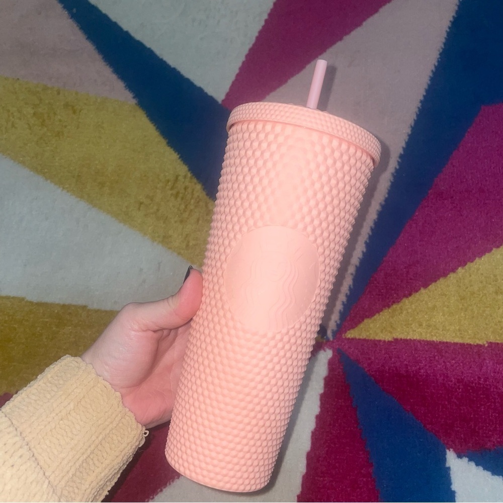 Starbucks NWT 2020 Limited Edition Matte Light Pink 24oz Studded Tumbler